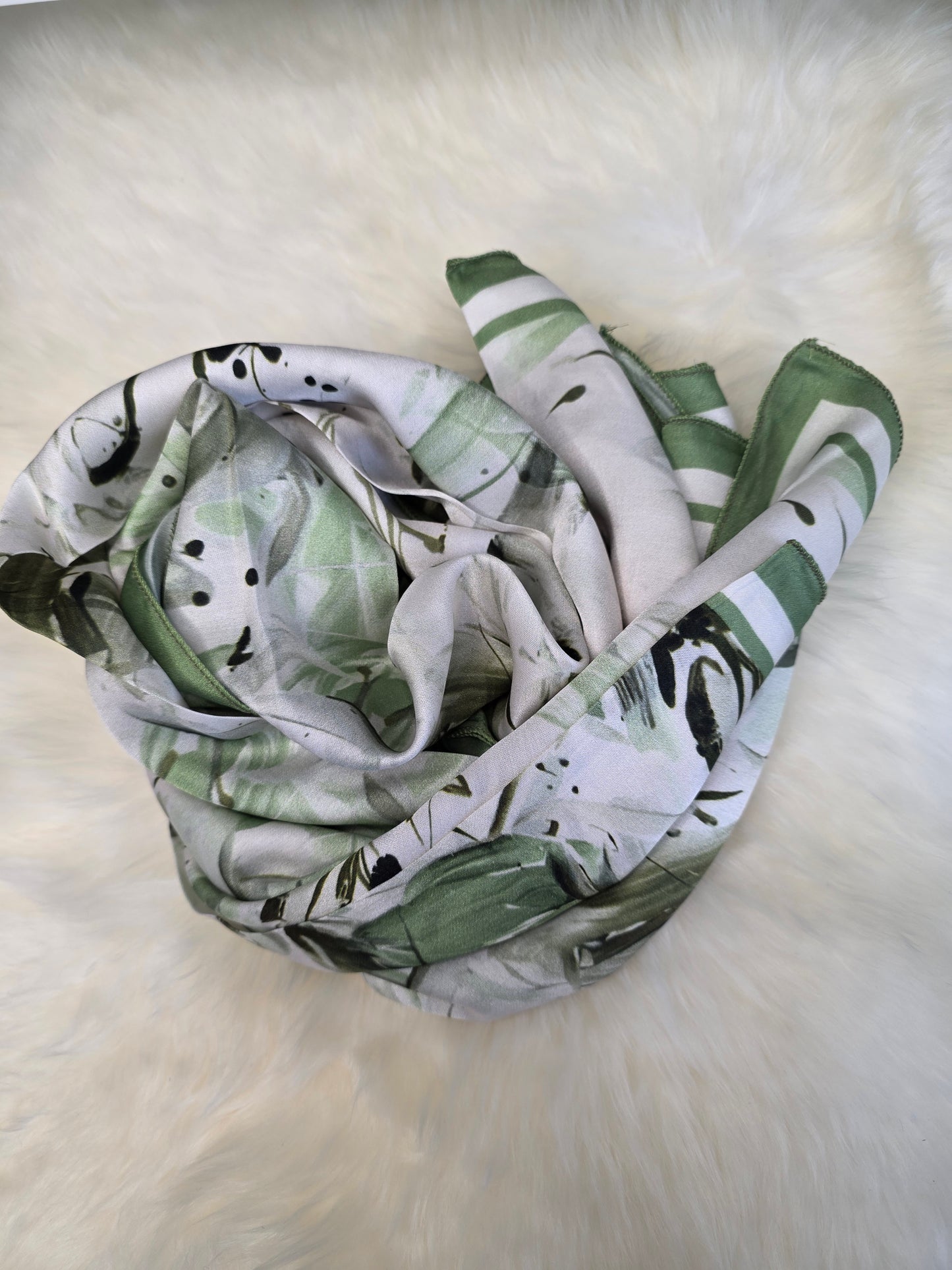 Foulard en Fibre de Soie imprimé 170×60 cm A03