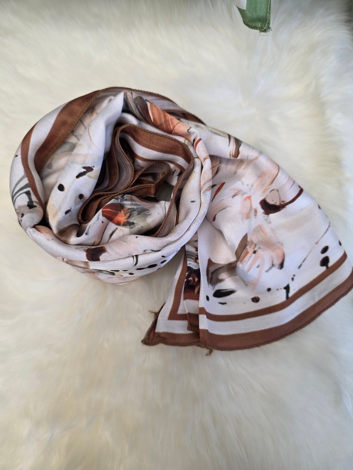 Foulard en Fibre de Soie imprimé 170×60 cm A11