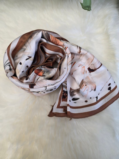 Foulard en Fibre de Soie imprimé 170×60 cm A11