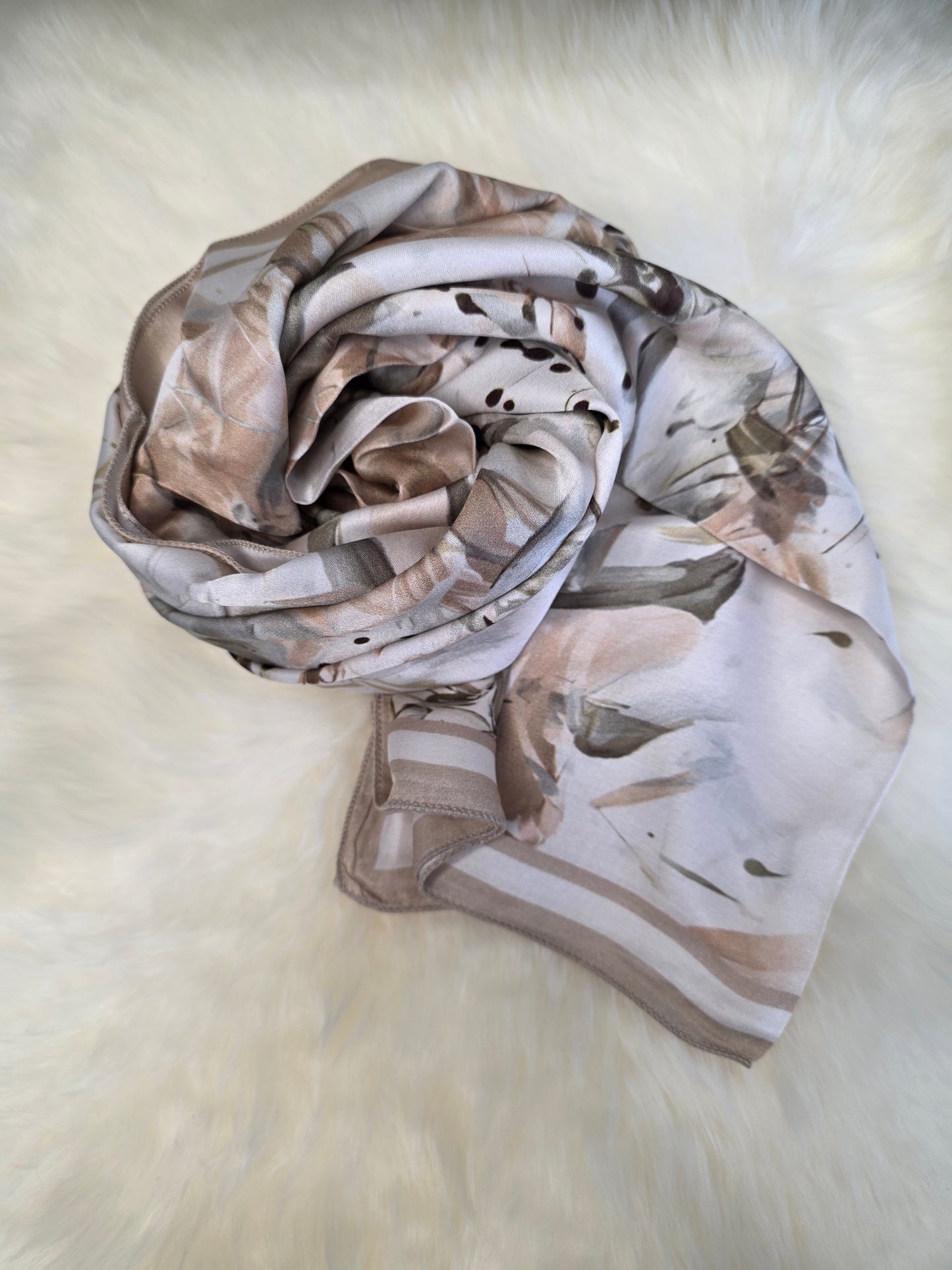 Foulard en Fibre de Soie imprimé 170×60 cm A05