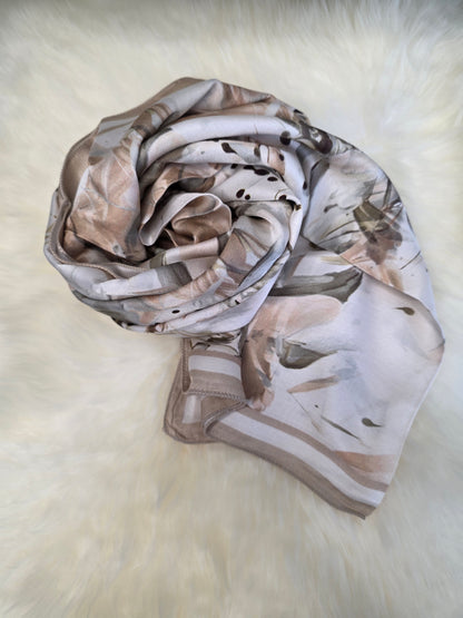 Foulard en Fibre de Soie imprimé 170×60 cm A05