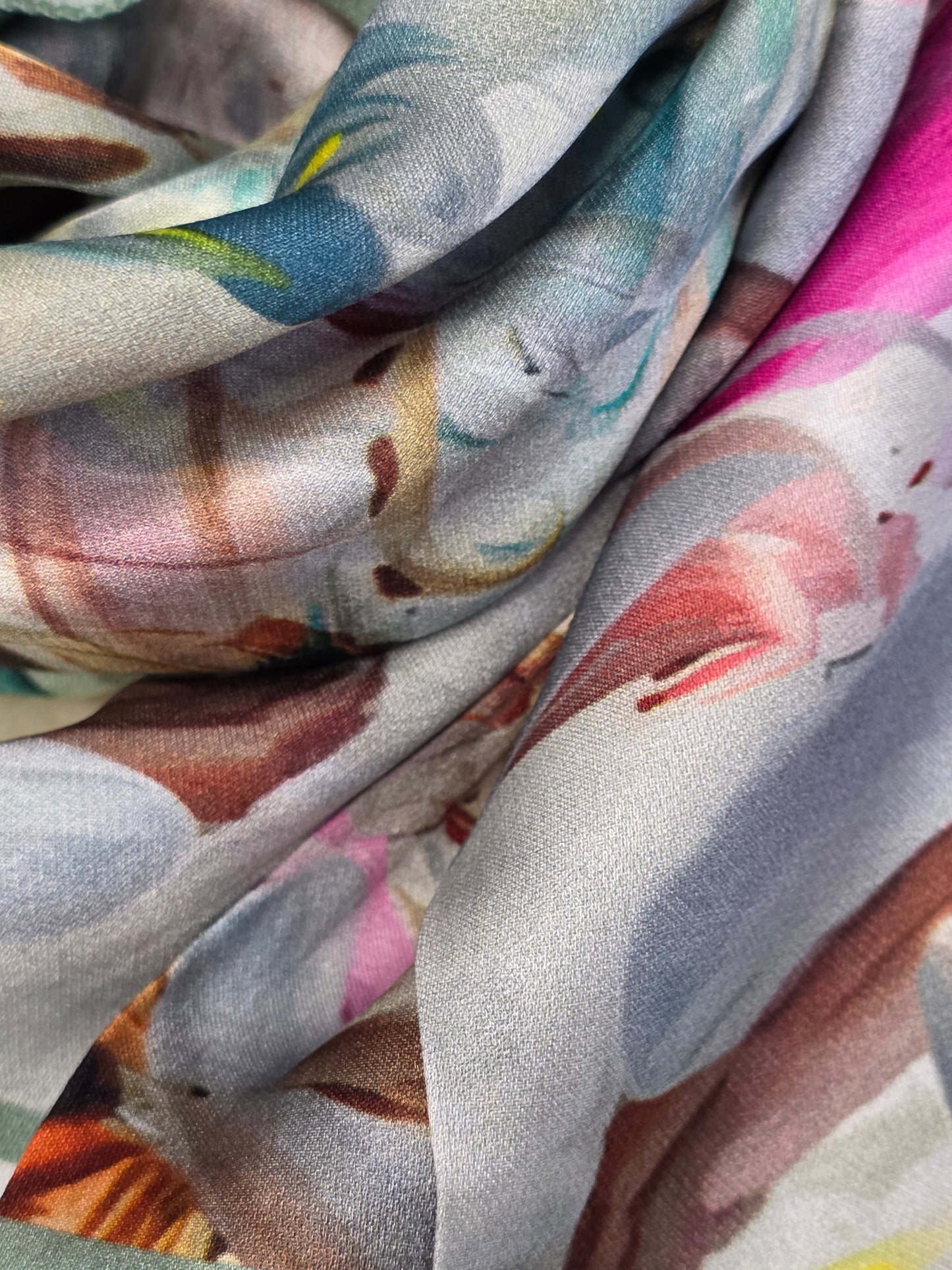 Foulard en Fibre de Soie imprimé 170×60 cm A01