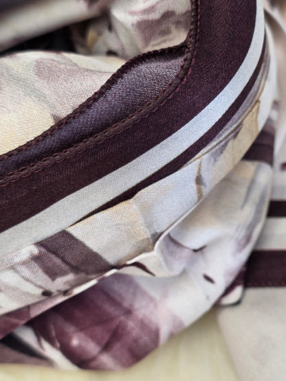 Foulard en Fibre de Soie imprimé 170×60 cm A04