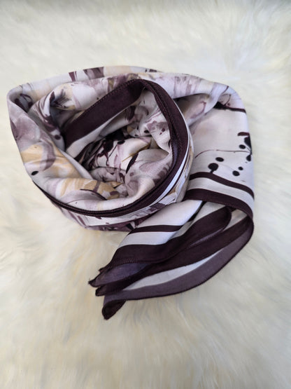Foulard en Fibre de Soie imprimé 170×60 cm A04