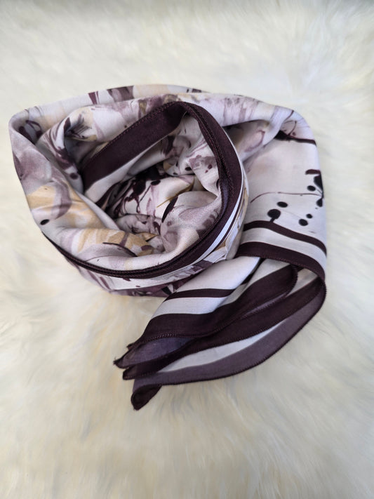 Foulard en Fibre de Soie imprimé 170×60 cm A04