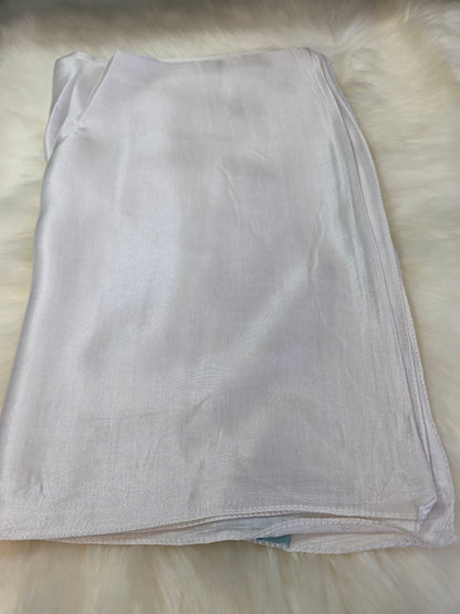 Foulard en Fibre de Soie Uni 170×60 cm Beige