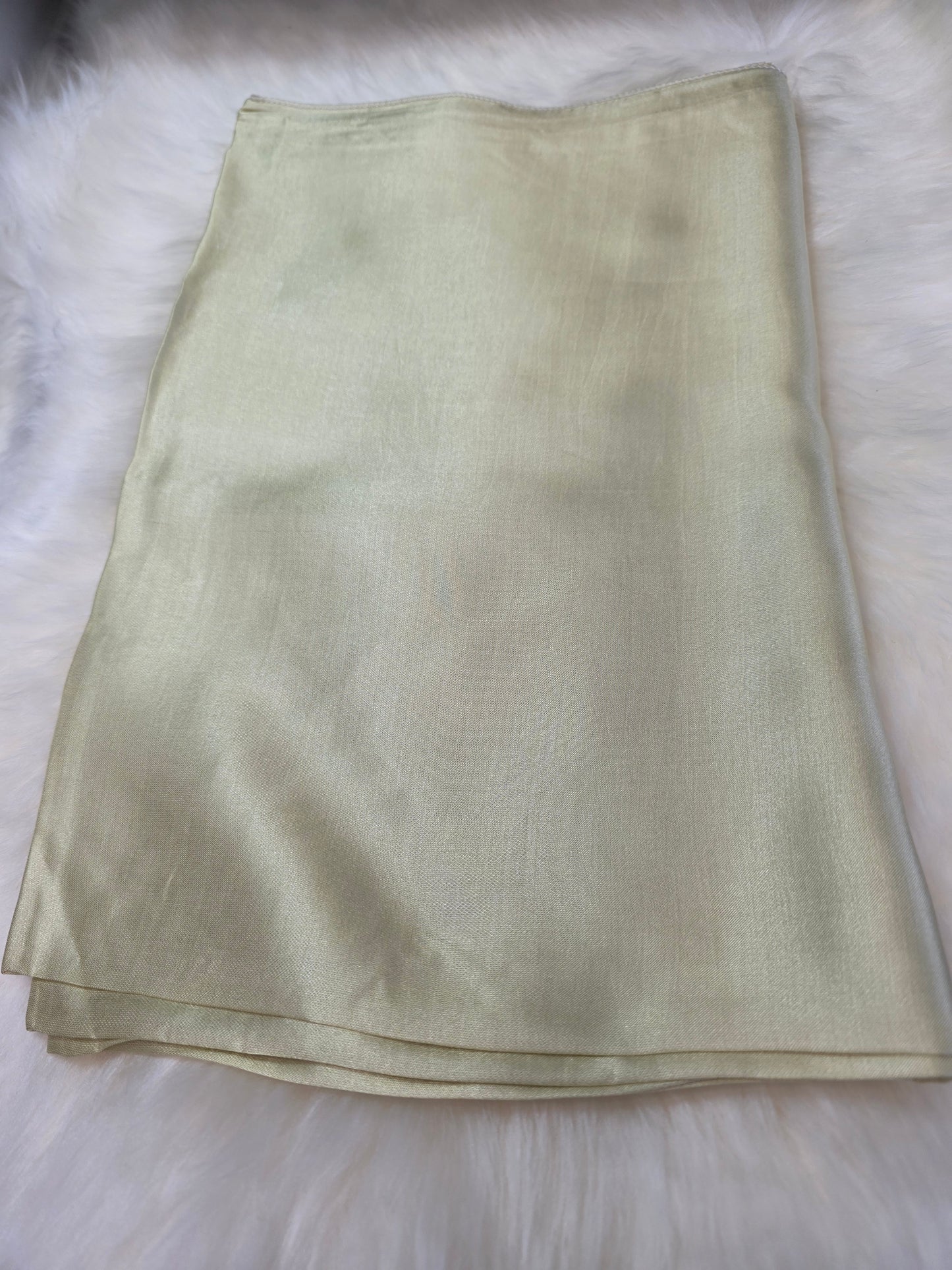Foulard en Fibre de Soie Uni 170×60 cm Jaune