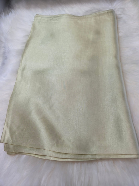 Foulard en Fibre de Soie Uni 170×60 cm Jaune