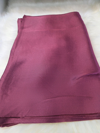 Foulard en Fibre de Soie Uni 170×60 cm Bordeau