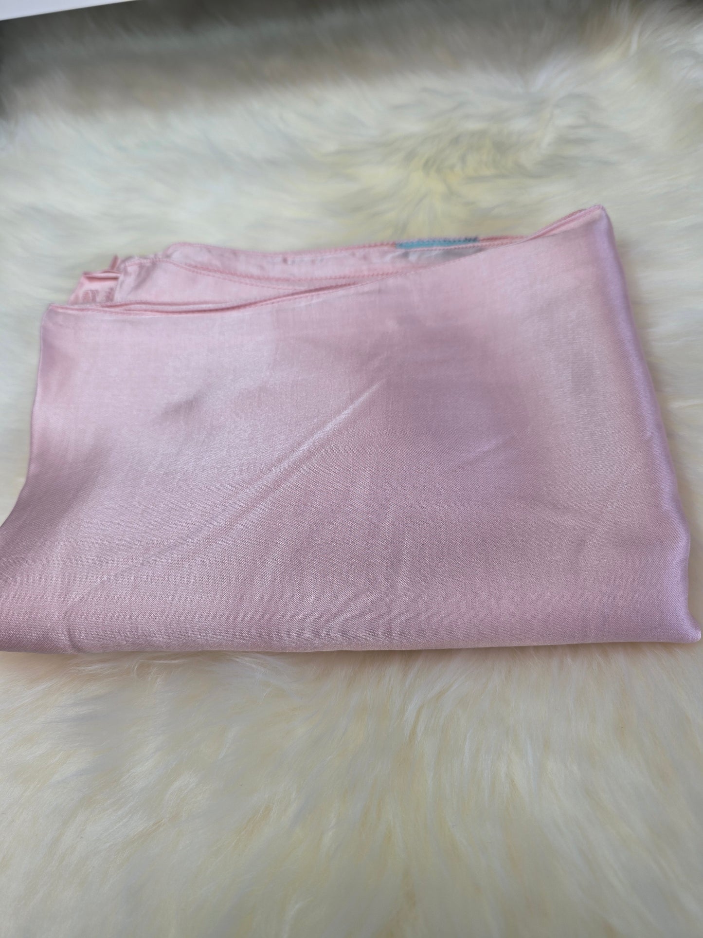 Foulard en Fibre de Soie Uni 170×60 cm Rose