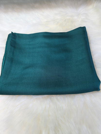 Foulard en Fibre de Soie Uni 170×60 cm Vert Émeraude