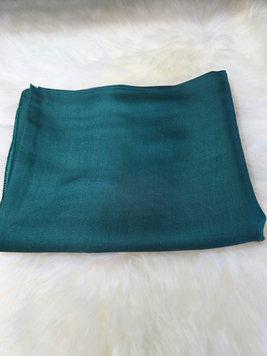 Foulard en Fibre de Soie Uni 170×60 cm Vert Émeraude