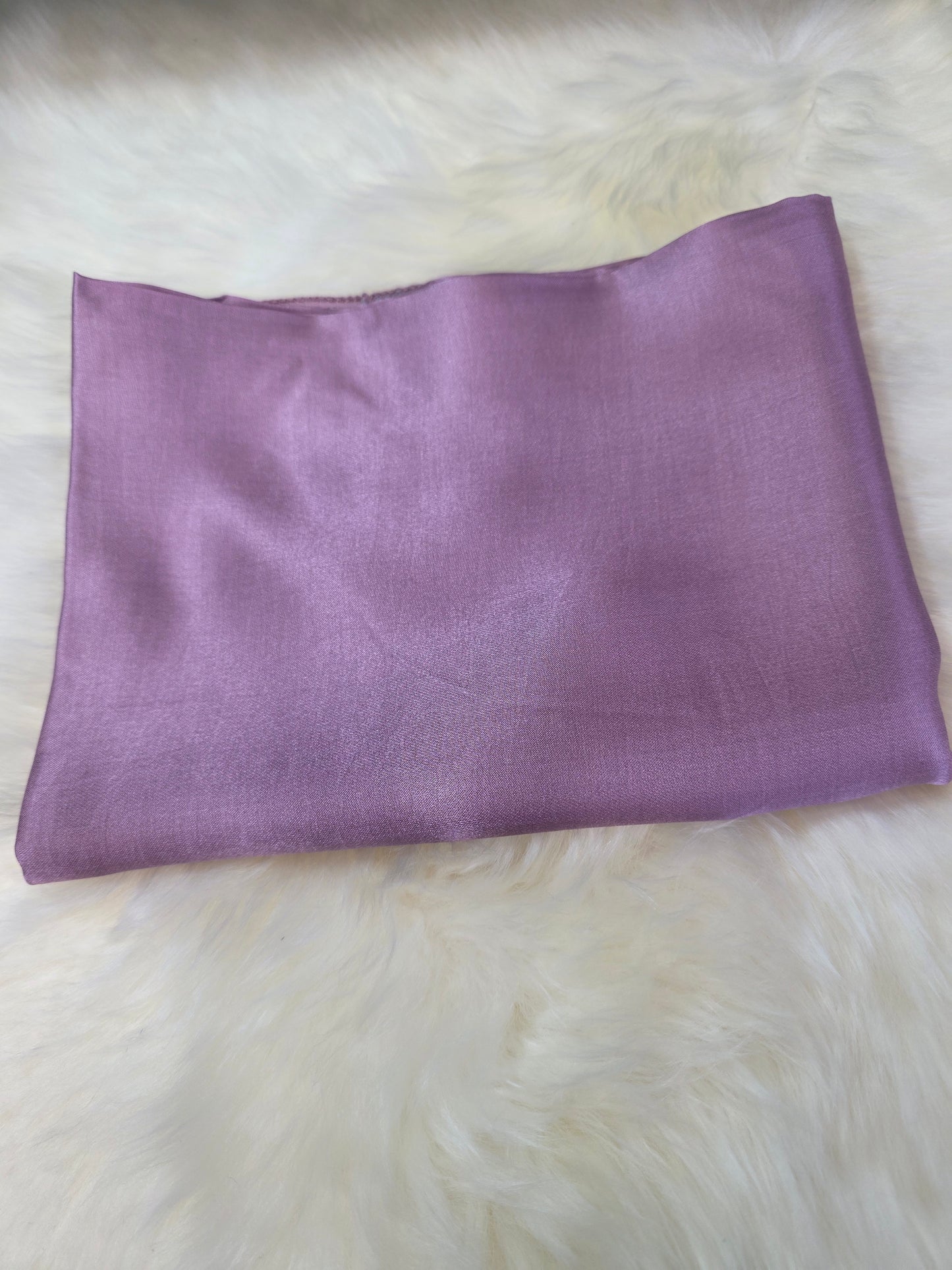 Foulard en Fibre de Soie Uni 170×60 cm Violet