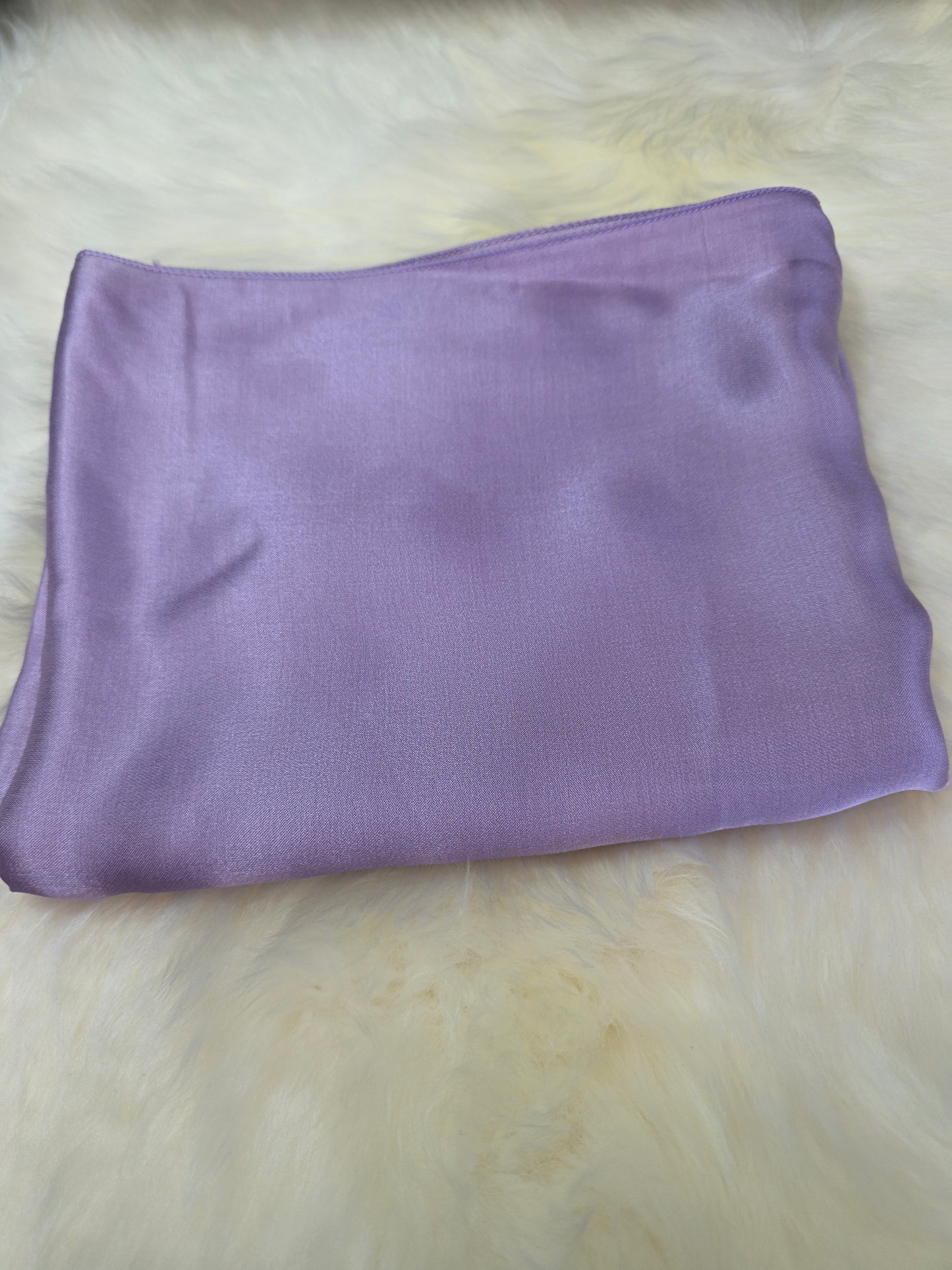 Foulard en Fibre de Soie Uni 170×60 cm Lila