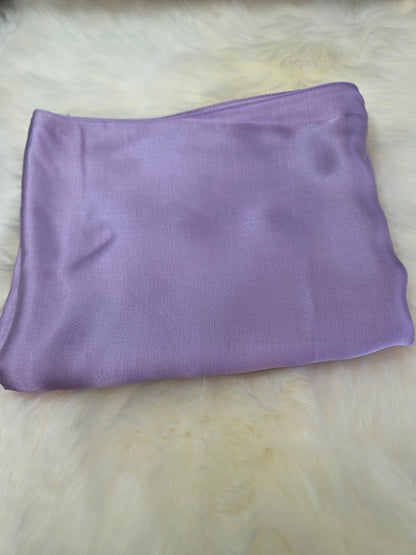 Foulard en Fibre de Soie Uni 170×60 cm Lila