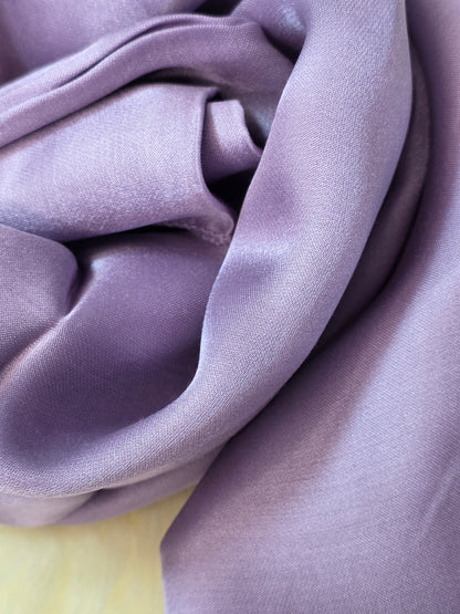 Foulard en Fibre de Soie Uni 170×60 cm Lila