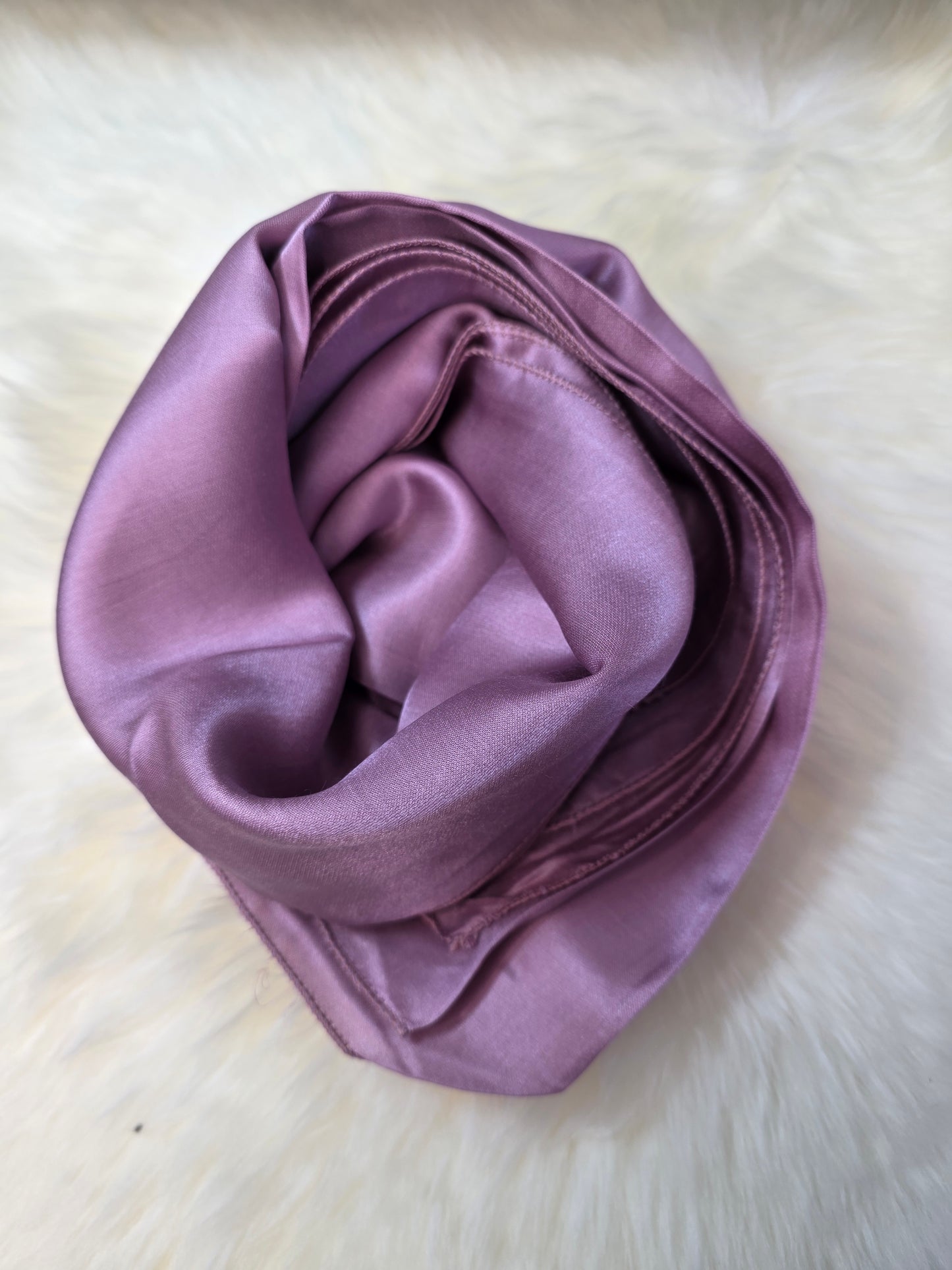 Foulard en Fibre de Soie Uni 170×60 cm Violet