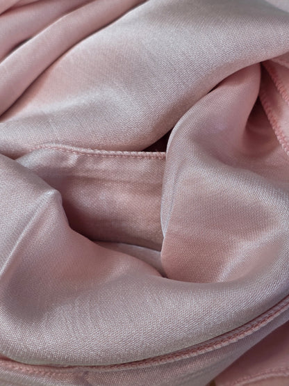 Foulard en Fibre de Soie Uni 170×60 cm Rose