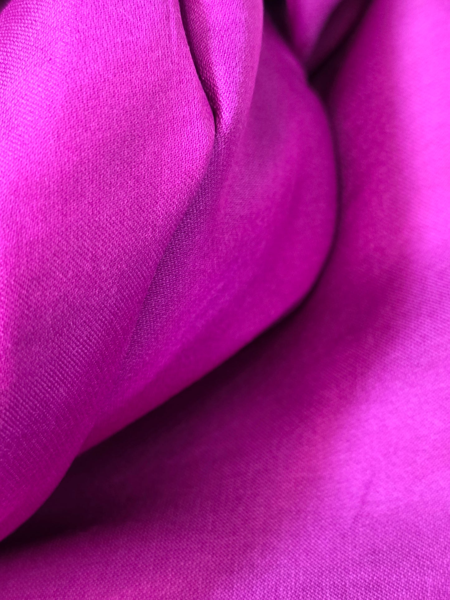 Foulard en Fibre de Soie Uni 170×60 cm Rose fushia