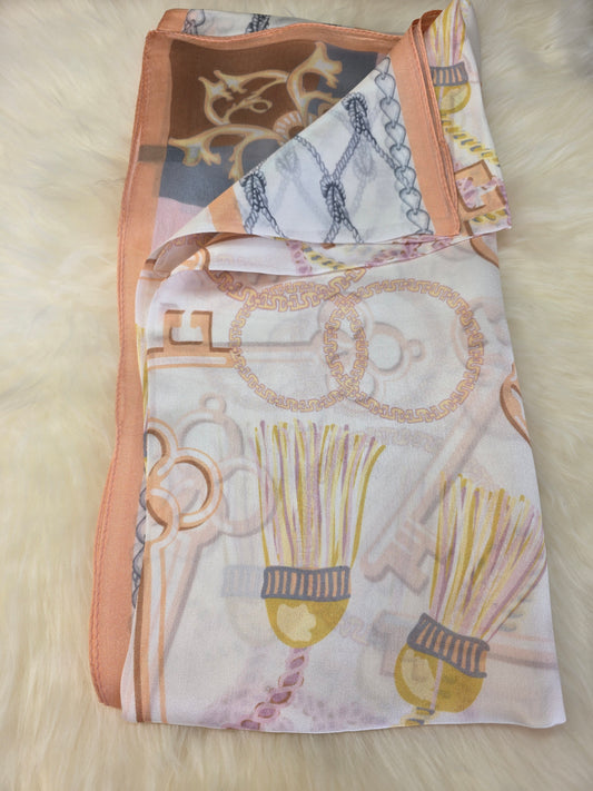 Foulard Soie Premium – Rectangle 170 x 60 cm Saumon