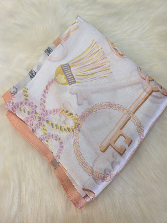 Foulard Soie Premium – Rectangle 170 x 60 cm Saumon