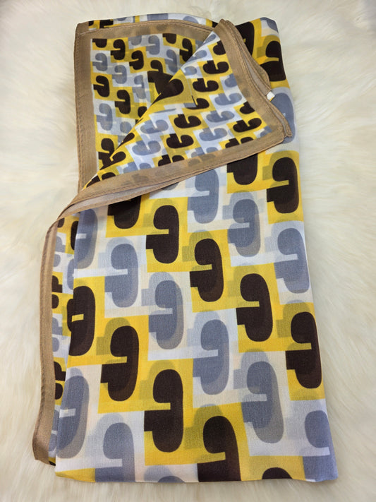 Foulard Soie Premium – Rectangle 170 x 60 cm Jaune