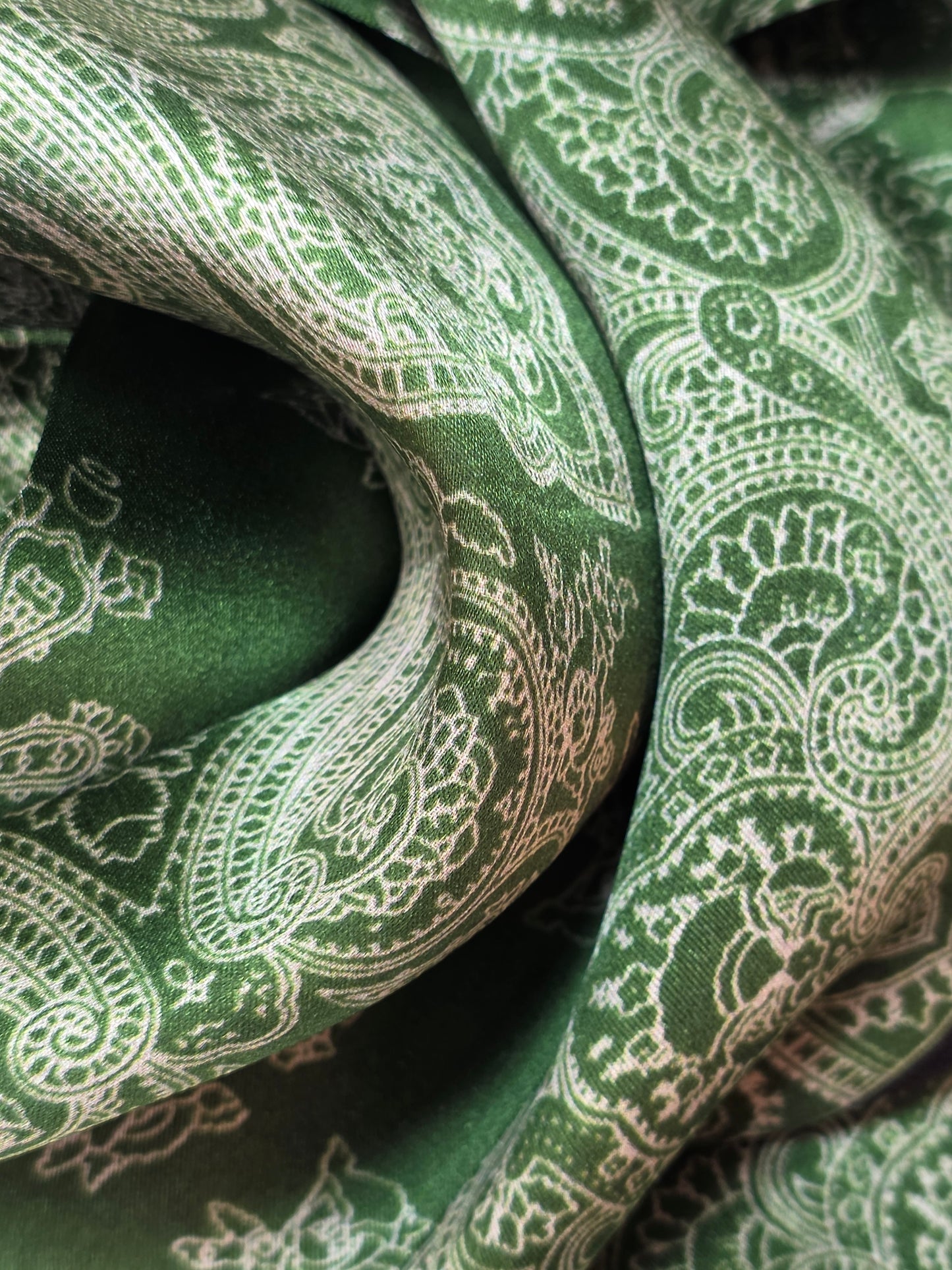 Foulard Soie Premium – Rectangle 170 x 60 cm Vert olive