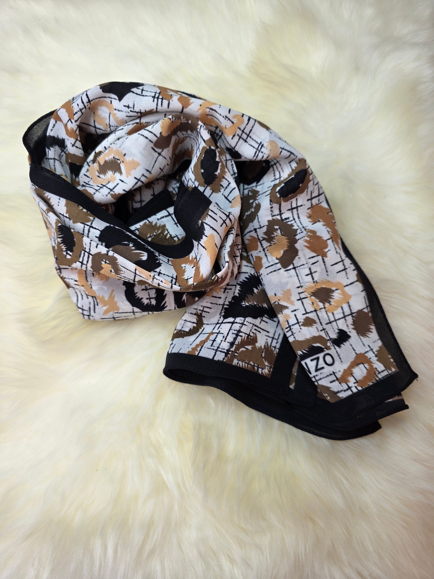 Foulard en Crêpe d'Italie 170×60 cm Modèle NB