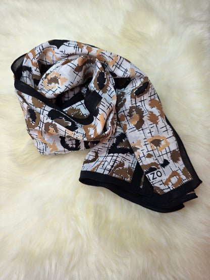 Foulard en Crêpe d'Italie 170×60 cm Modèle NB