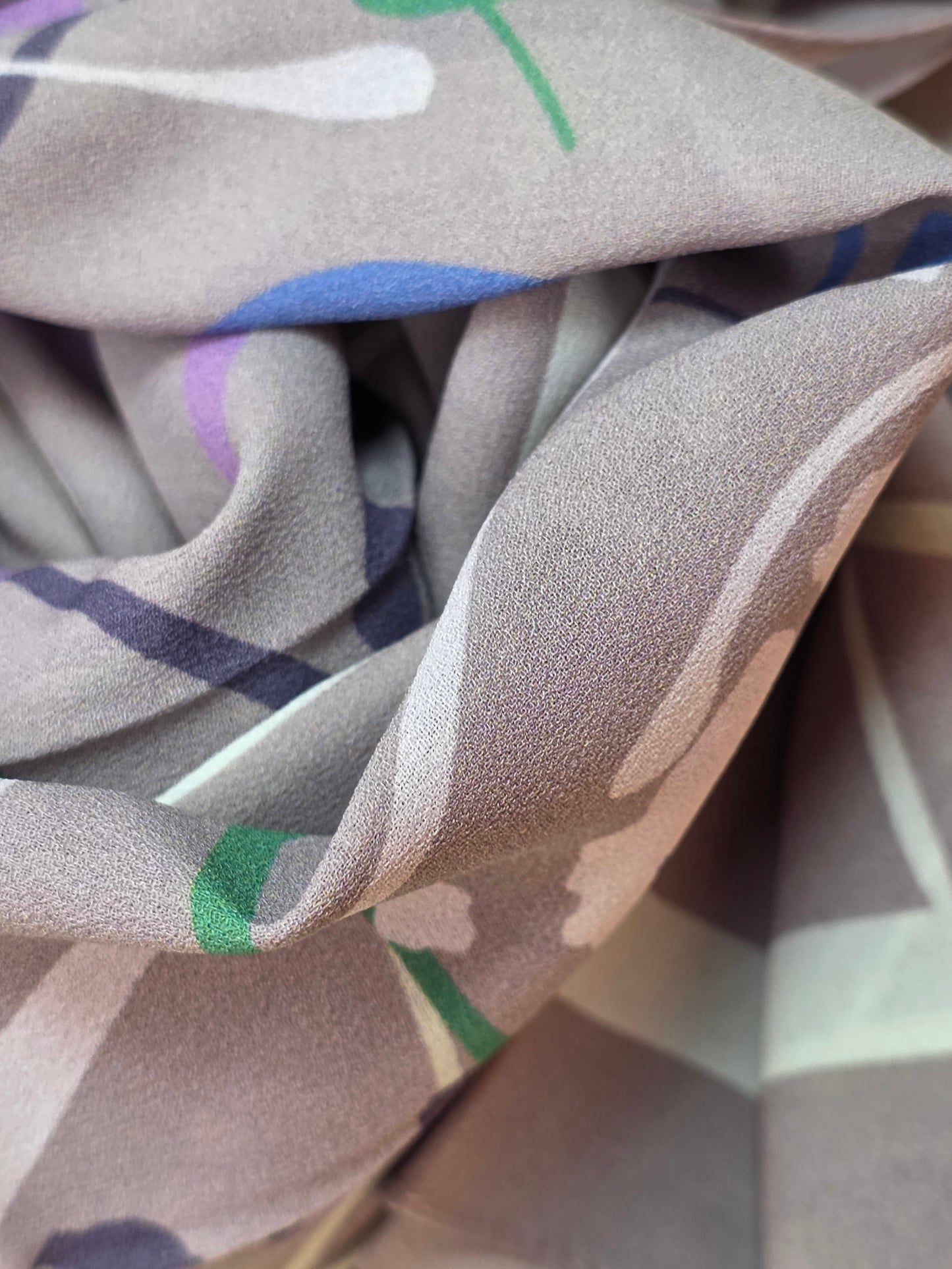 Foulard en Crêpe d'Italie 170×60 cm Gris