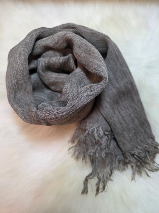 Foulard en modal taupe foncé