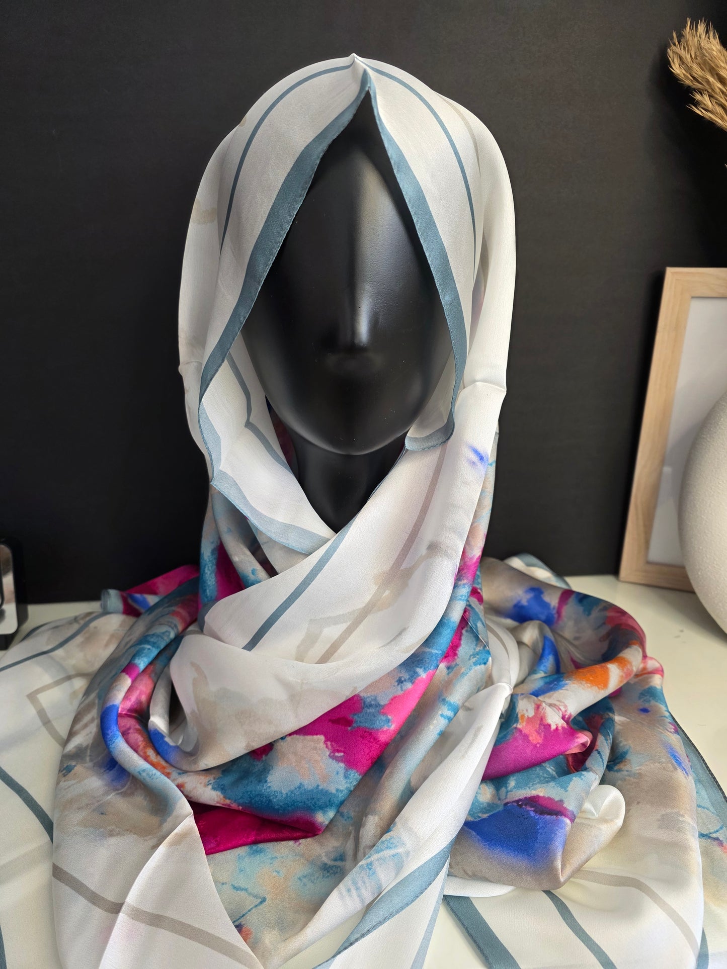 Foulard Soie Premium – Rectangle 170 x 60 cm Rose