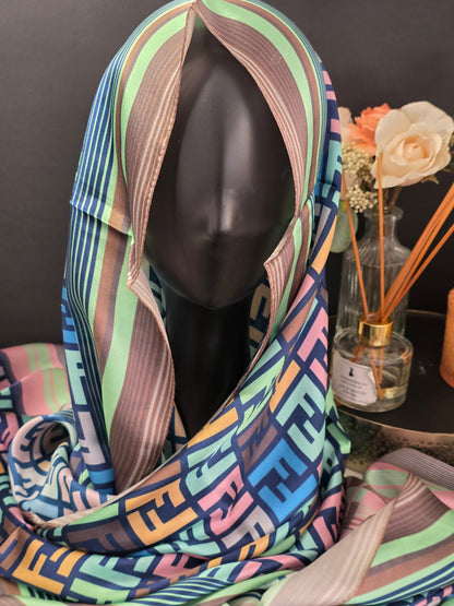 Foulard Soie Premium – Rectangle 170 x 60 cm Multicolore