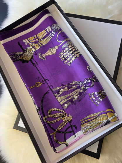 Foulard Soie Premium – Rectangle 170 x 60 cm Violet