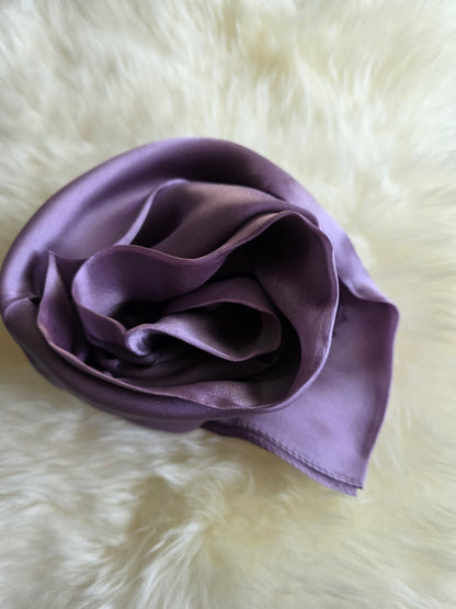 Foulard Soie Premium – Rectangle 170 x 60 cm mauve lilas