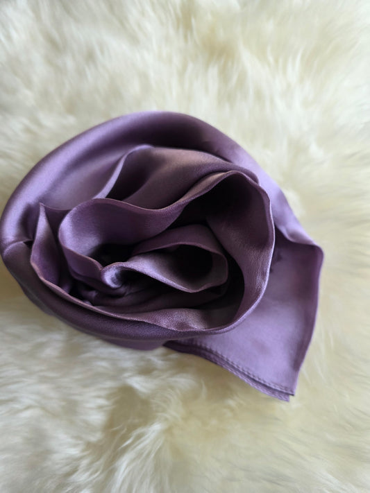 Foulard Soie Premium – Rectangle 170 x 60 cm mauve lilas