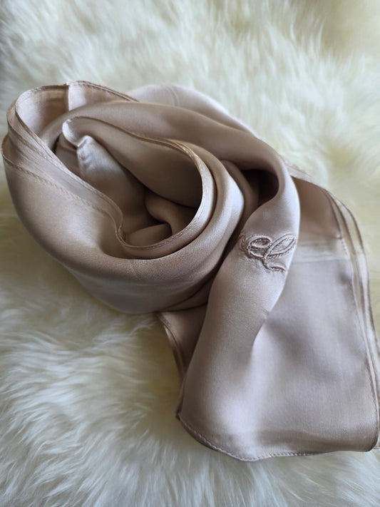 Foulard Soie Premium – Rectangle 170 x 60 cm Beige