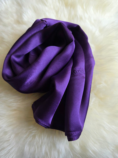 Foulard Soie Premium – Rectangle 170 x 60 cm violet