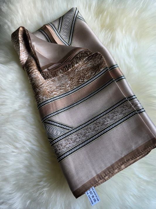 Foulard Soie Premium – Rectangle 170 x 60 cm beige taupe