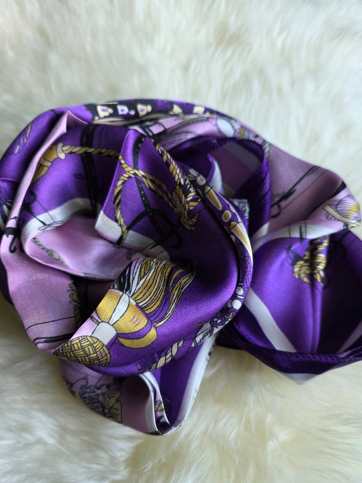 Foulard Soie Premium – Rectangle 170 x 60 cm Violet