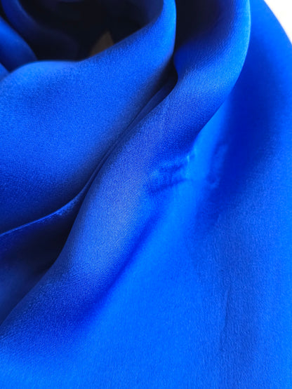 Foulard Soie Premium – Rectangle 170 x 60 cm bleu royal