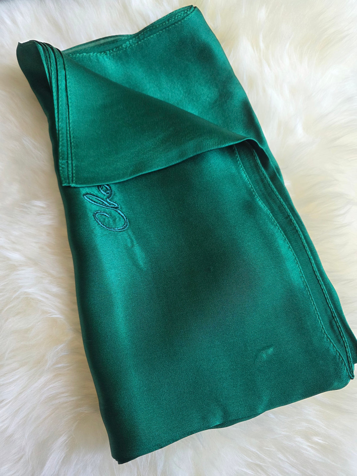 Foulard Soie Premium – Rectangle 170 x 60 cm vert royal