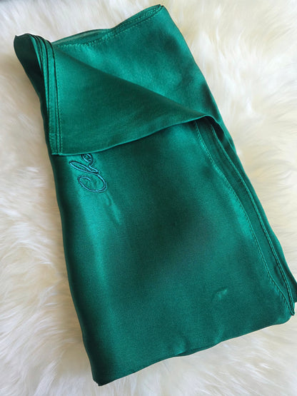 Foulard Soie Premium – Rectangle 170 x 60 cm vert royal