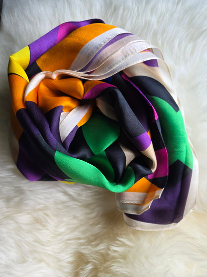 Foulard Soie Premium – Rectangle 170 x 60 cm multicouleur