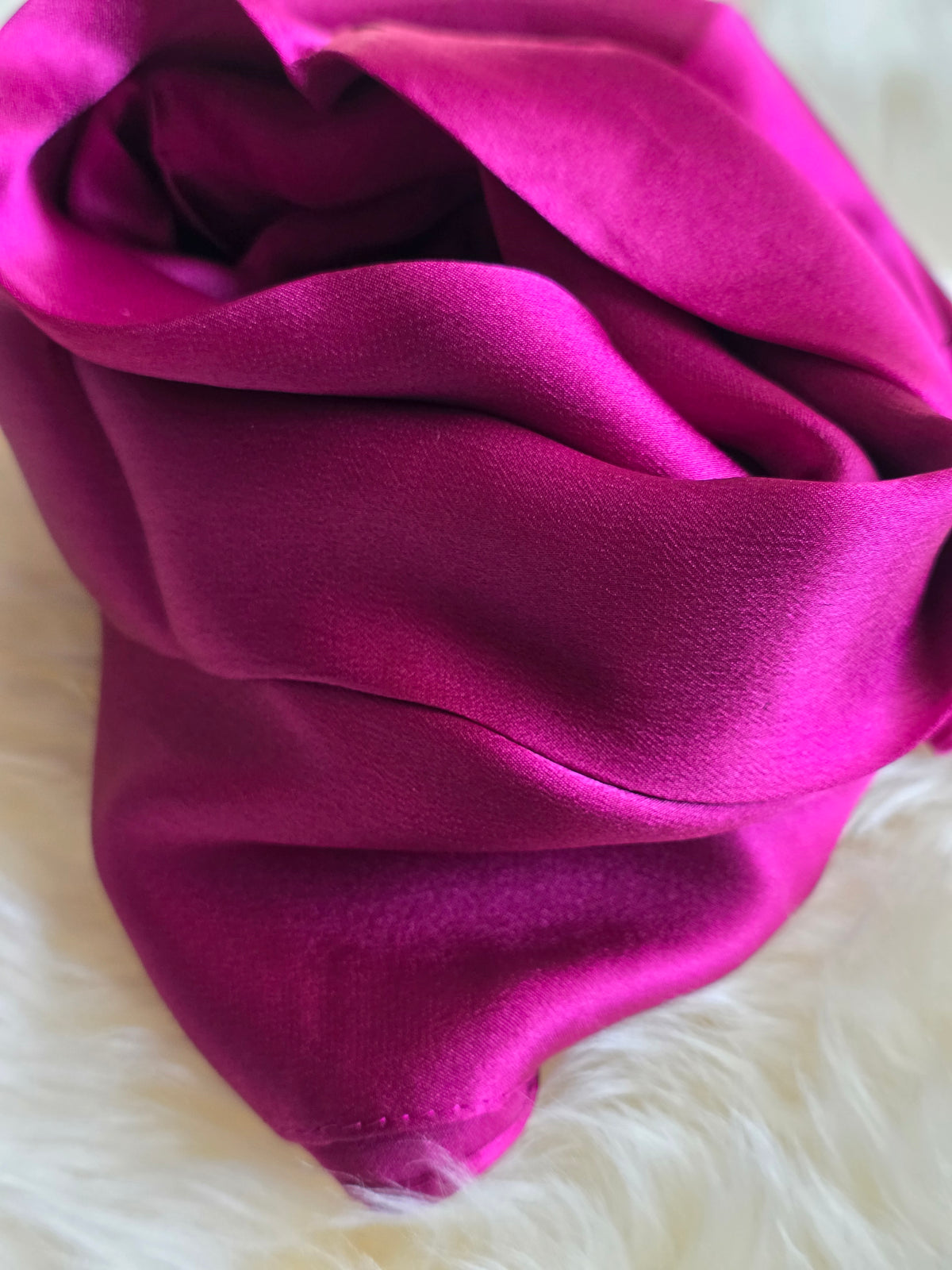 Foulard Soie Premium – Rectangle 170 x 60 cm rose fushia