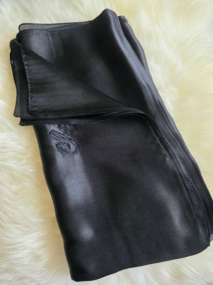 Foulard Soie Premium – Rectangle 170 x 60 cm noir