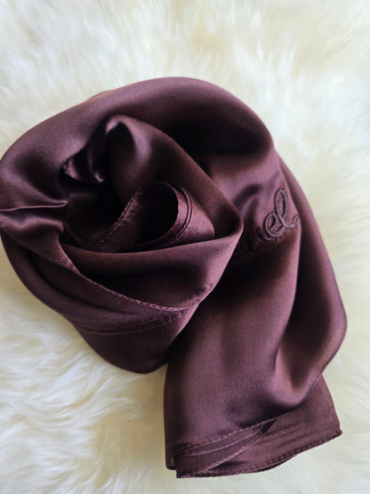 Foulard Soie Premium – Rectangle 170 x 60 cm brun