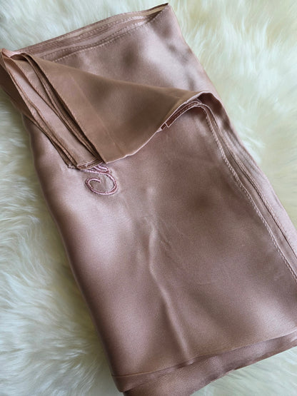 Foulard Soie Premium – Rectangle 170 x 60 cm taupe rosé