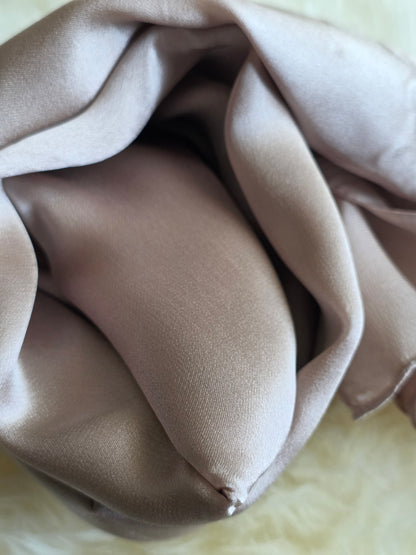 Foulard Soie Premium – Rectangle 170 x 60 cm gris taupe