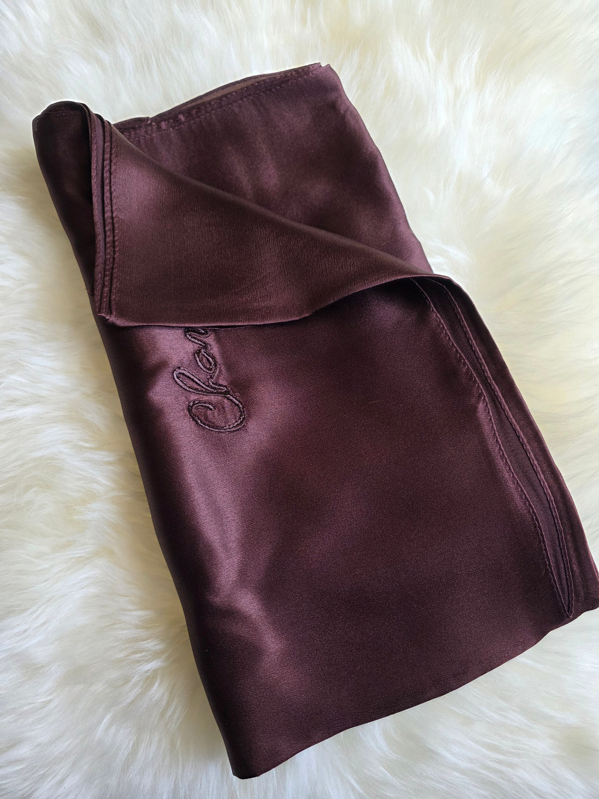 Foulard Soie Premium – Rectangle 170 x 60 cm brun